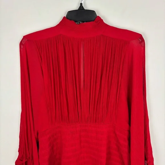 Shona Joy Lonie Long Sleeve Mini Dress in Scarlett Size 8 - Picture 3 of 15